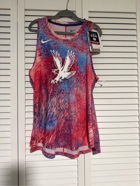 Nike Dri-FIT Team USA Women’s Training Tank Top Abstract Red/Blue S FN0965-645